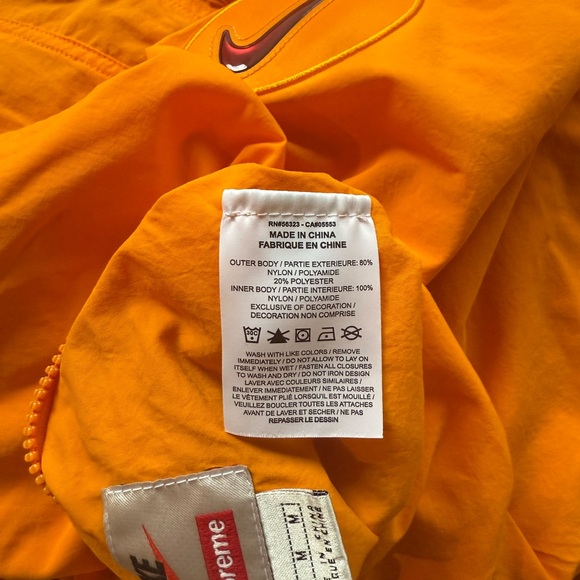supreme nike jewel reversible ripstop anorak orange